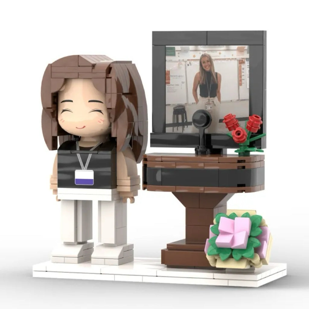 Custom Full-Body Brick Figures – 1 Person – Teacher Gift