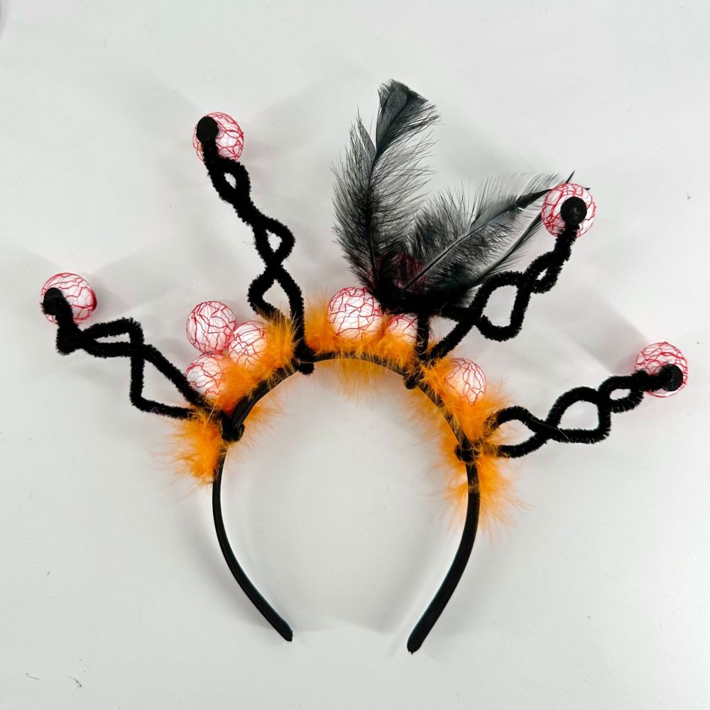 Diademas de Halloween con ojos de fantasma, aro para el pelo de Halloween para fiestas, accesorios de cosplay y decoración.