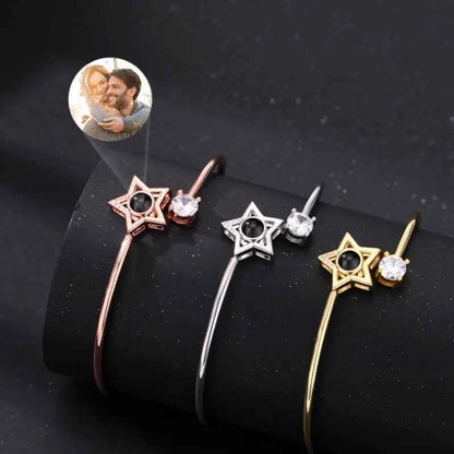 Custom Projection Bracelet Personalized Photo Bracelet Heart Jewelry Gift for Her