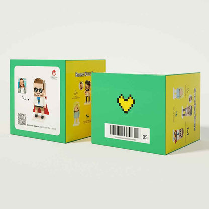 Father's Day Custom Full-Body Brick Figures — 2-Person Personalized Set