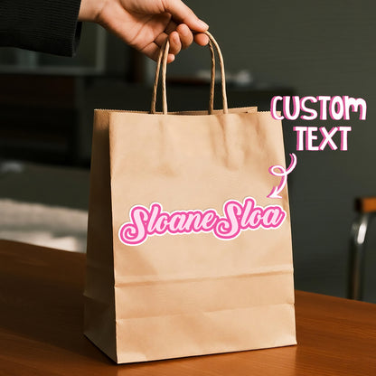 Personalized Colorful Text Name Stickers – Custom Stationery Back to School Gift