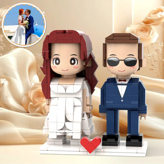 Trouwcadeau – LEGO-style set met jullie gezichten
