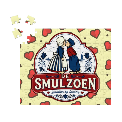 MadeMine cardboard jigsaw puzzle with 70-1000 pieces, featuring colorful puzzle pieces and box artwork.