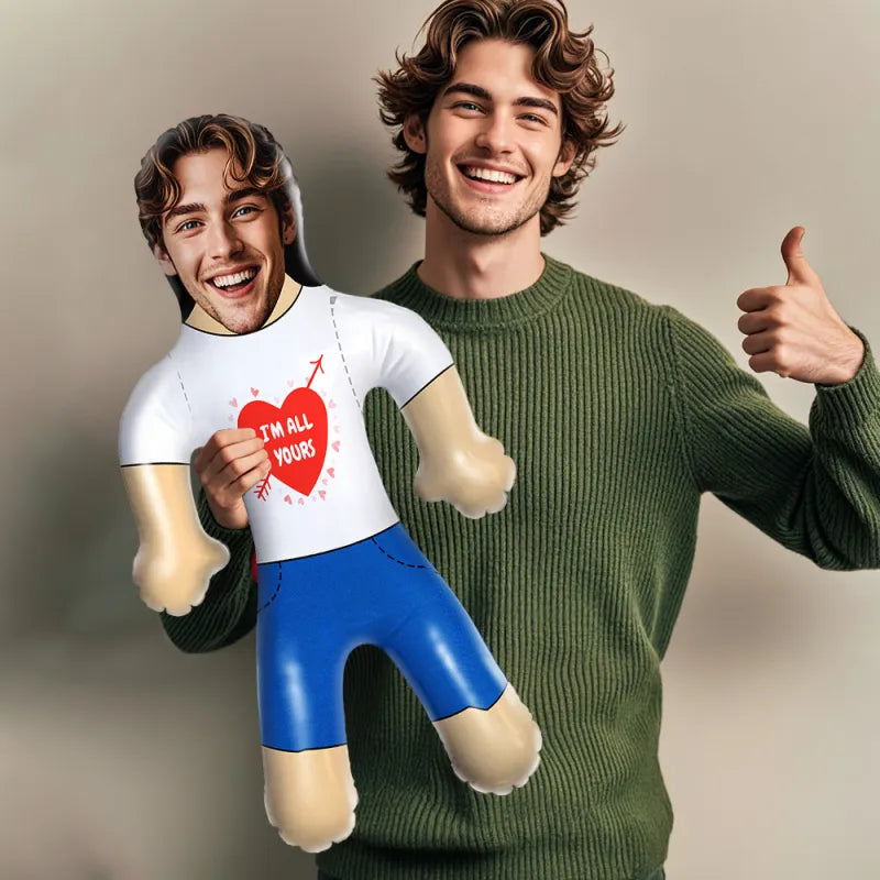 Personalized Couple Blow Up Doll Custom Your Face & Text Air Doll 1