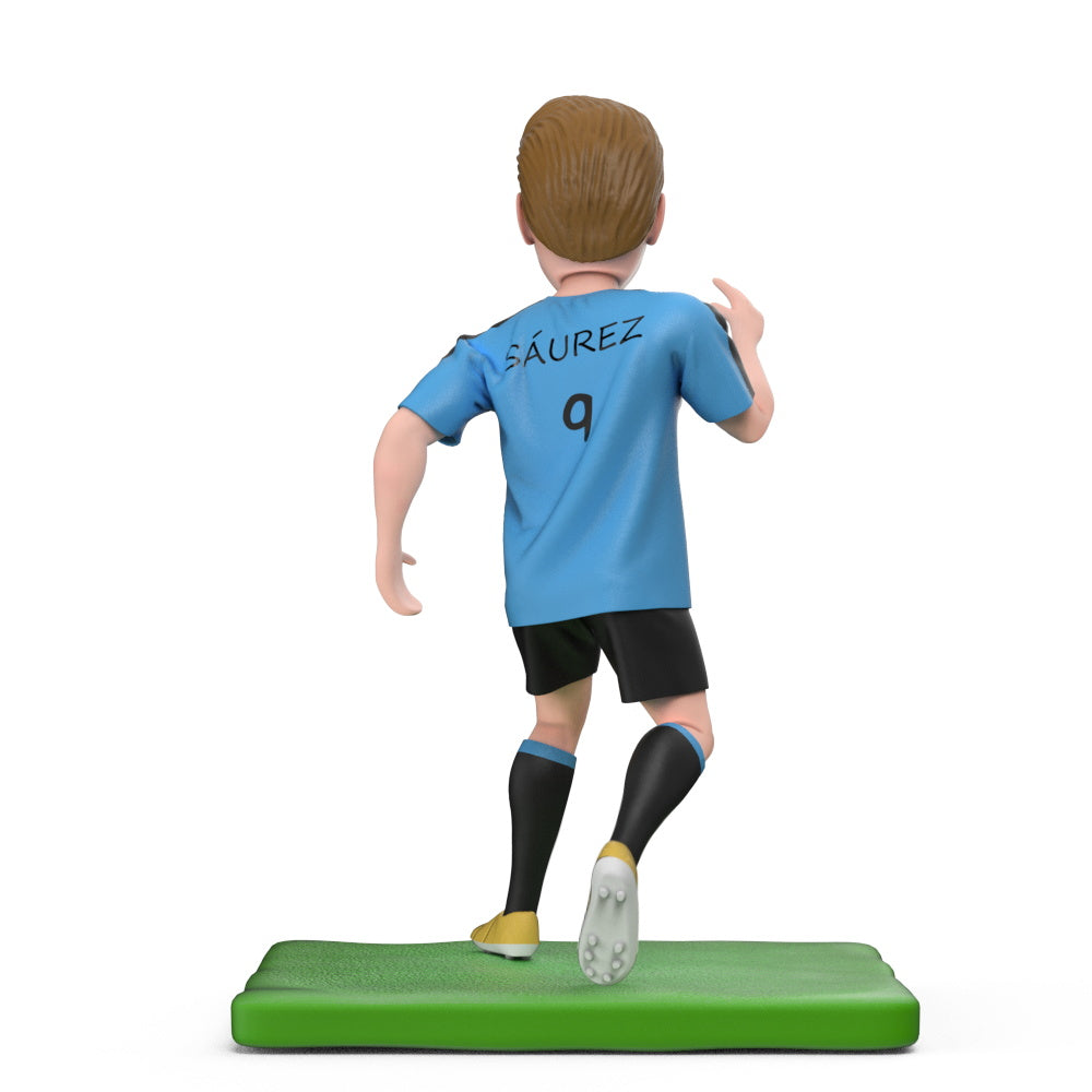 Figura Bobblehead Personalizada de la Estrella del Mundial de Fútbol, Suárez, con Texto Grabado