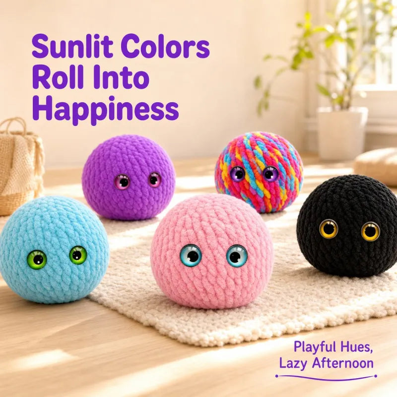 MadeMine crochet bubble squishy ball, soft fidget toy with textured bubble design for stress relief and sensory play.