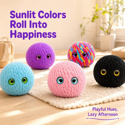 MadeMine crochet bubble squishy ball, soft fidget toy with textured bubble design for stress relief and sensory play.