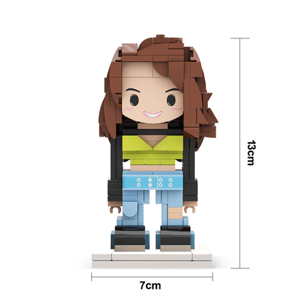 Custom Full-Body Cute Brick Figures – 1 Person (Kids Edition)