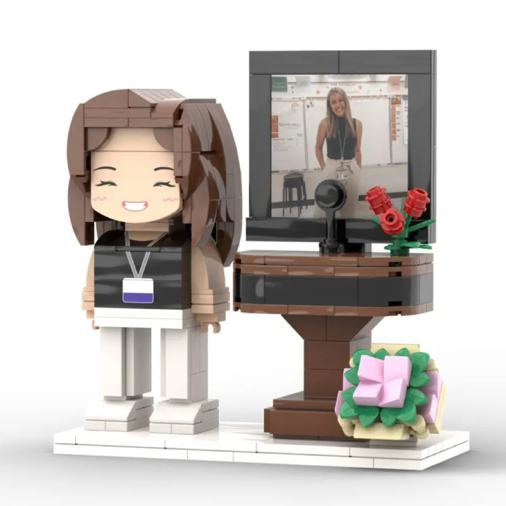 Custom Full-Body Brick Figures – 1 Person – Teacher Gift