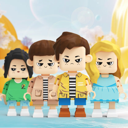 Customizable Giant Minifig made by MadeMine, featuring a full-body brick figure designed for personalized gifts for her.