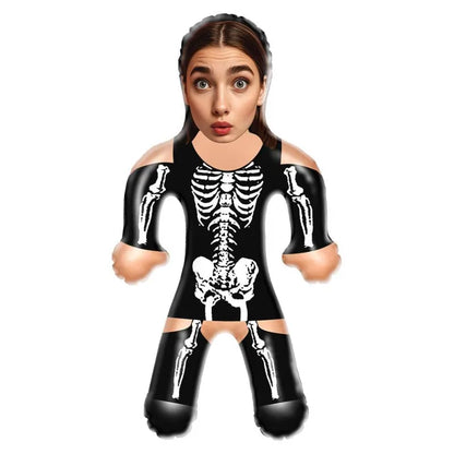 Muñecas hinchables personalizadas con esqueleto de cara de mujer, divertidas, globo inflable personalizado, muñeca de aire para fiestas, regalos de Halloween de terror.