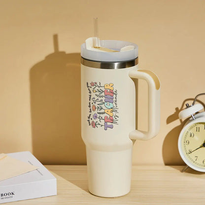 Personalized Teacher Tumbler – 40oz Custom Name Stainless Steel