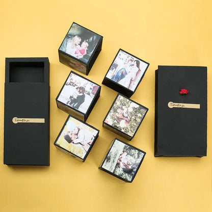 Caja sorpresa explosiva personalizada para bricolaje con 1-6 fotos, obsequios para fiestas.