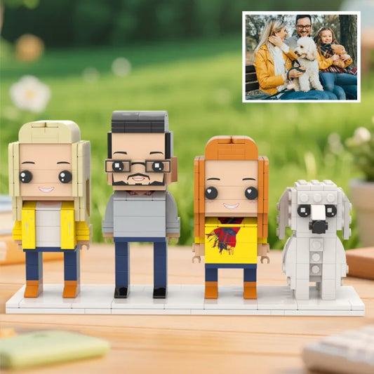 Custom Full-Body Brick Figures of 1 People with 7