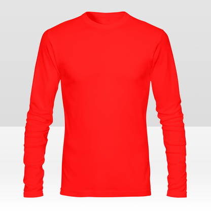 Custom Double-Sided Men's Long Sleeve T-Shirt Personalized All-Over Print Tee with Your Design