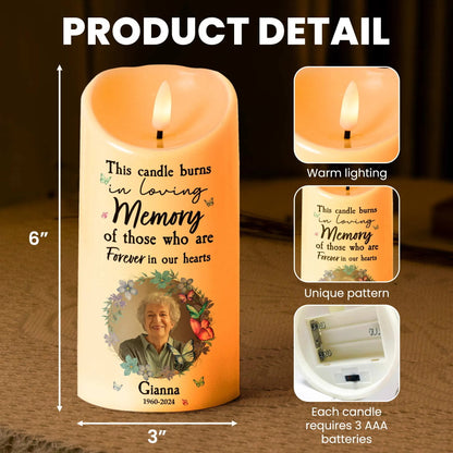 Custom Photo Memorial LED Candle – Personalised Remembrance Gift
