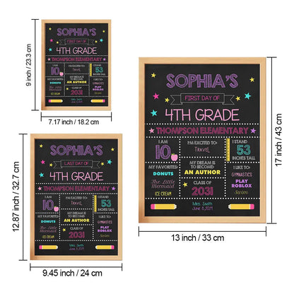 Personalized First Day of School Sign – Custom Name Back to School Gift