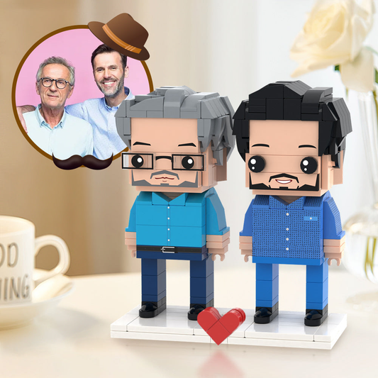 Surprise Gift for Dad — Custom 2-Person Full-Body Brick Figures