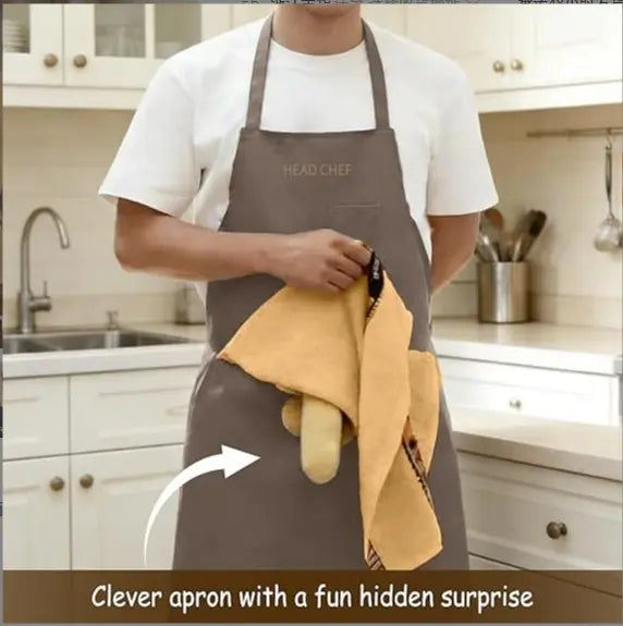 Personalized Funny Prank Apron for Men, Custom Name Novelty BBQ Apron, Hilarious Gift for Dad, Husband & Grill Lovers