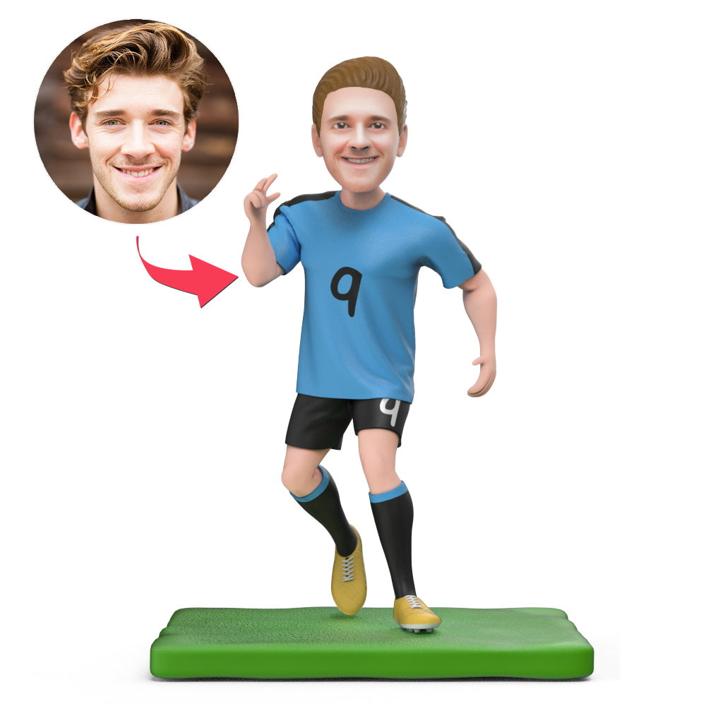 Figura Bobblehead Personalizada de la Estrella del Mundial de Fútbol, Suárez, con Texto Grabado