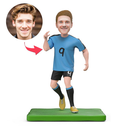 Figura Bobblehead Personalizada de la Estrella del Mundial de Fútbol, Suárez, con Texto Grabado