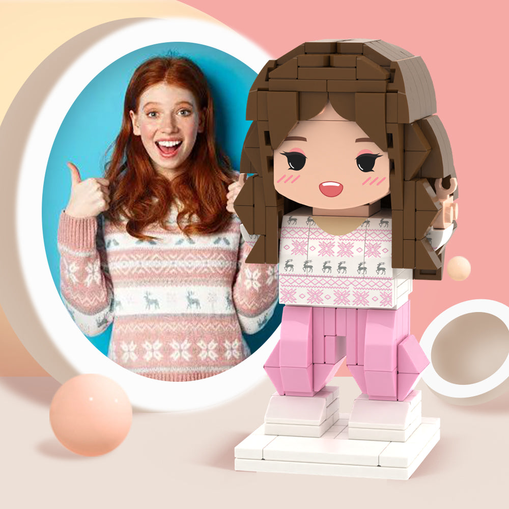Custom Full-Body Cute Brick Figures – 1 Person