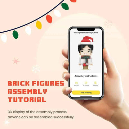 Custom Full-Body Brick Figures of 2 People, 1 Dog & 2 Cats with Frame Anniversary Gift Birthday Gift Christmas Gift for Pet Lover
