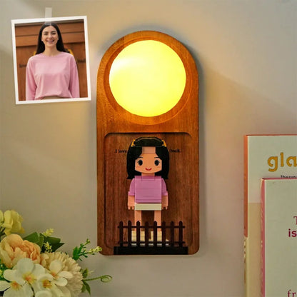 Brick Figure Night Light – 1 Person – Name & Photo