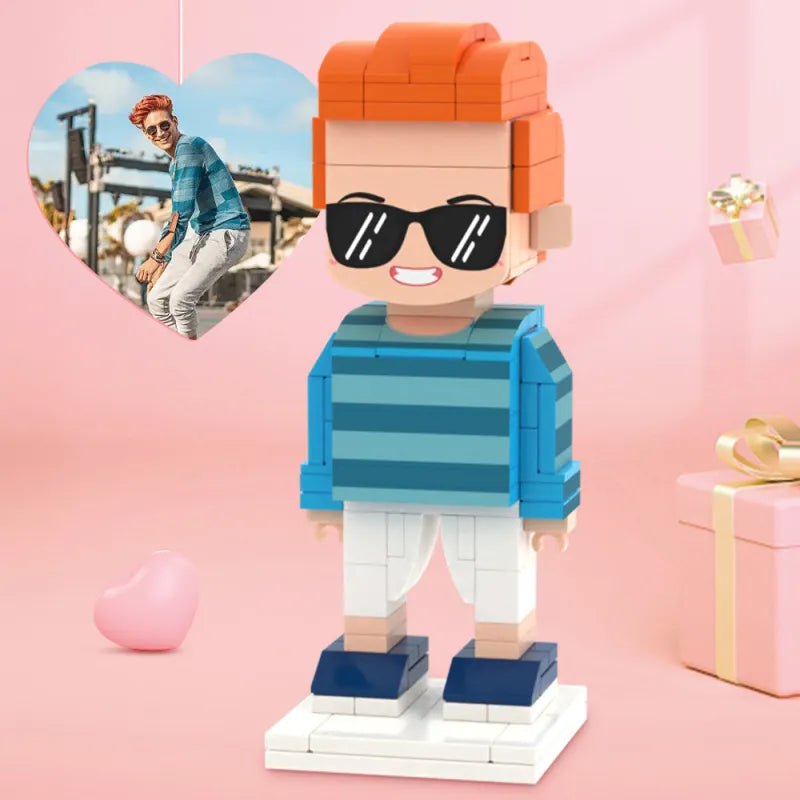 Personalized brick mini figure gift