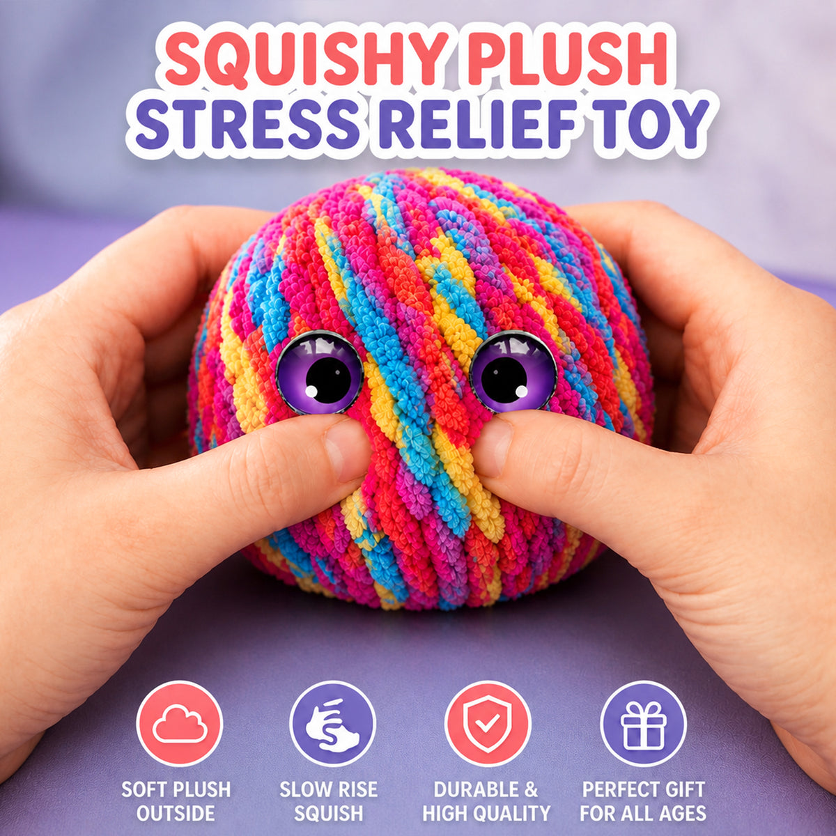 MadeMine crochet bubble squishy ball fidget toy with soft, textured surface perfect for stress relief and sensory play.