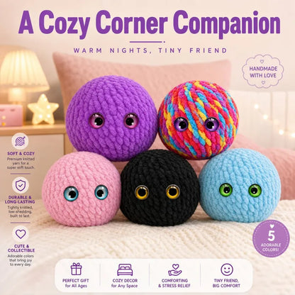 MadeMine crochet bubble squishy ball fidget toy, soft and colorful with a textured bubble pattern for stress relief and sensory play.