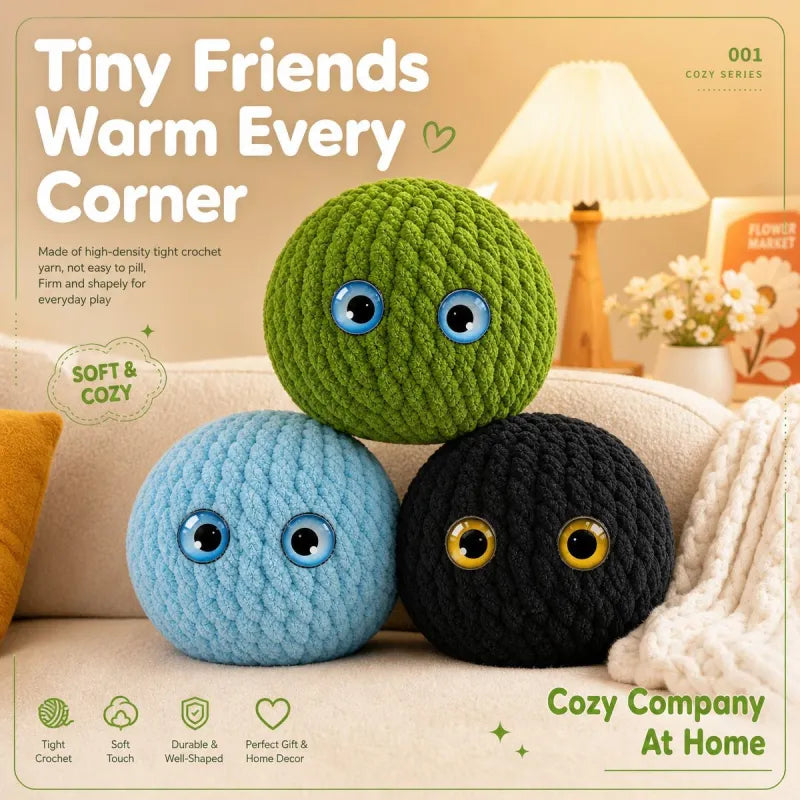 MadeMine crochet bubble squishy ball, soft fidget toy with colorful textured bubbles for stress relief and sensory play.