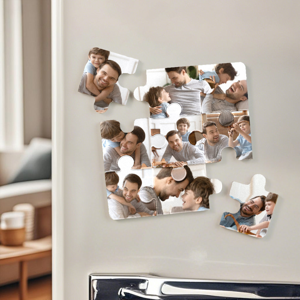 Personalized Photo Puzzle Fridge Magnet – Custom Photo Gift
