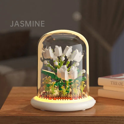 Lily Bouquets DIY Flower Building Set Perfect Birthday Gift with Dust Cover Valentines Gift