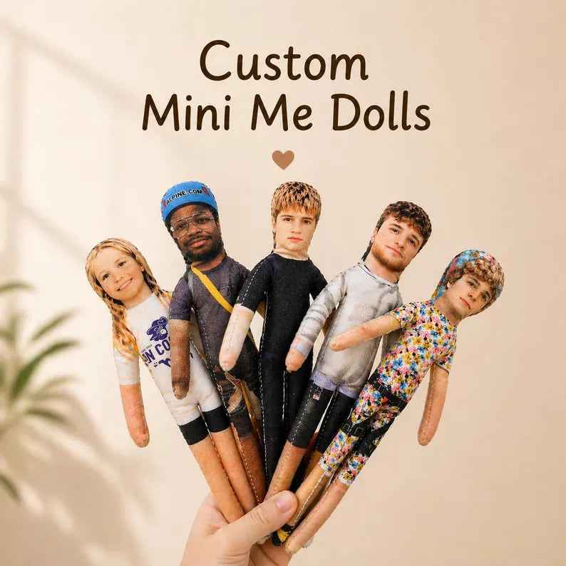 Full Body Custom Mini Me Doll Personalized Poseable Photo Doll Gift