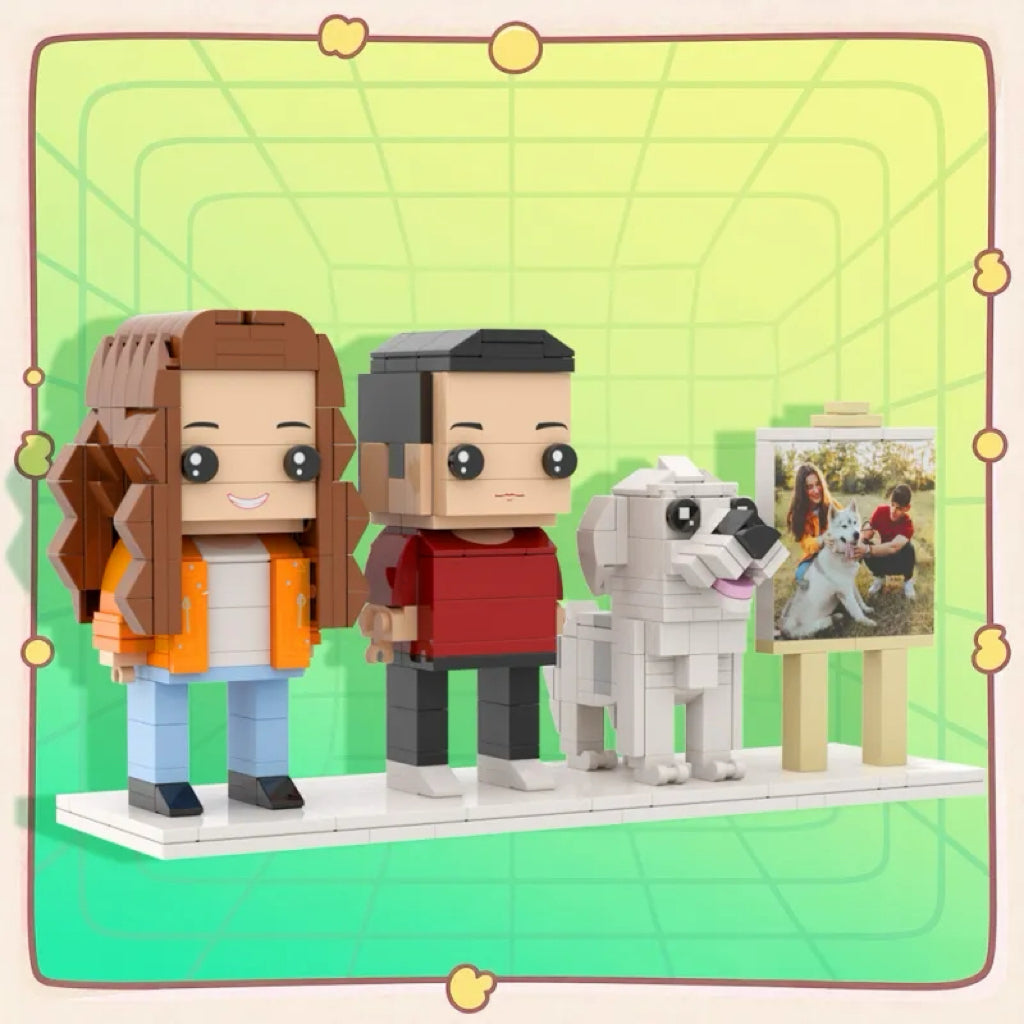 Custom pet brick with dog photo
