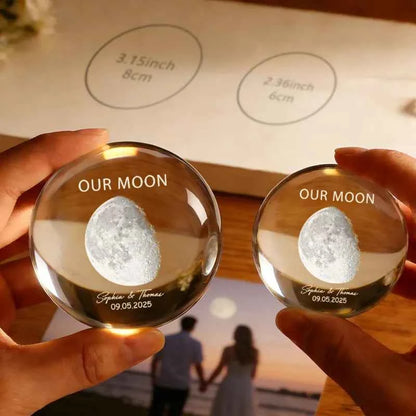 Personalized Our Moon Special Day Crystal Ball LED