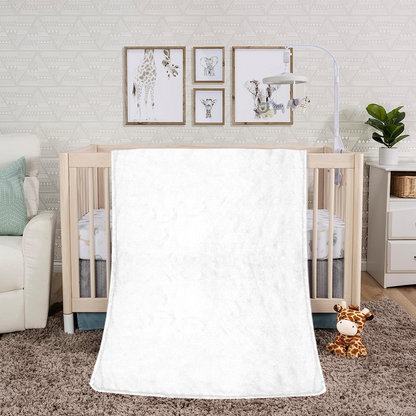 Personalized MadeMine flannel photo blanket with custom name, 32x48 inches, soft and cozy fabric with a printed photo design.
