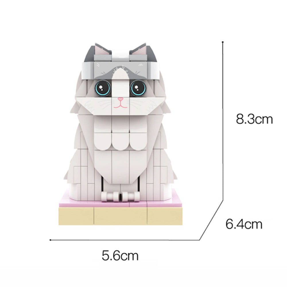Custom Full-Body Brick Figure – 1 Cat