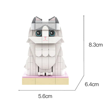 Custom Full-Body Brick Figure – Orange Cat