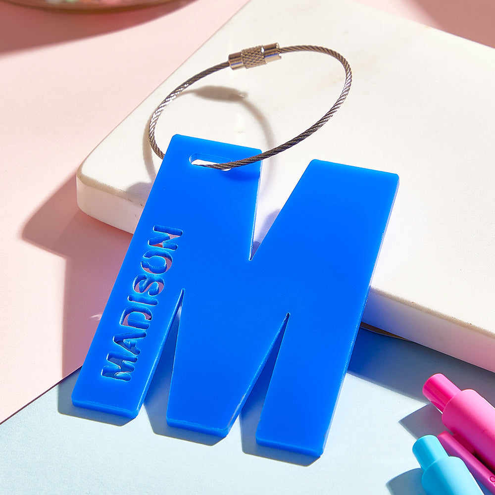 Personalized Acrylic Name Tag – Custom Backpack & Luggage Tag Back to School