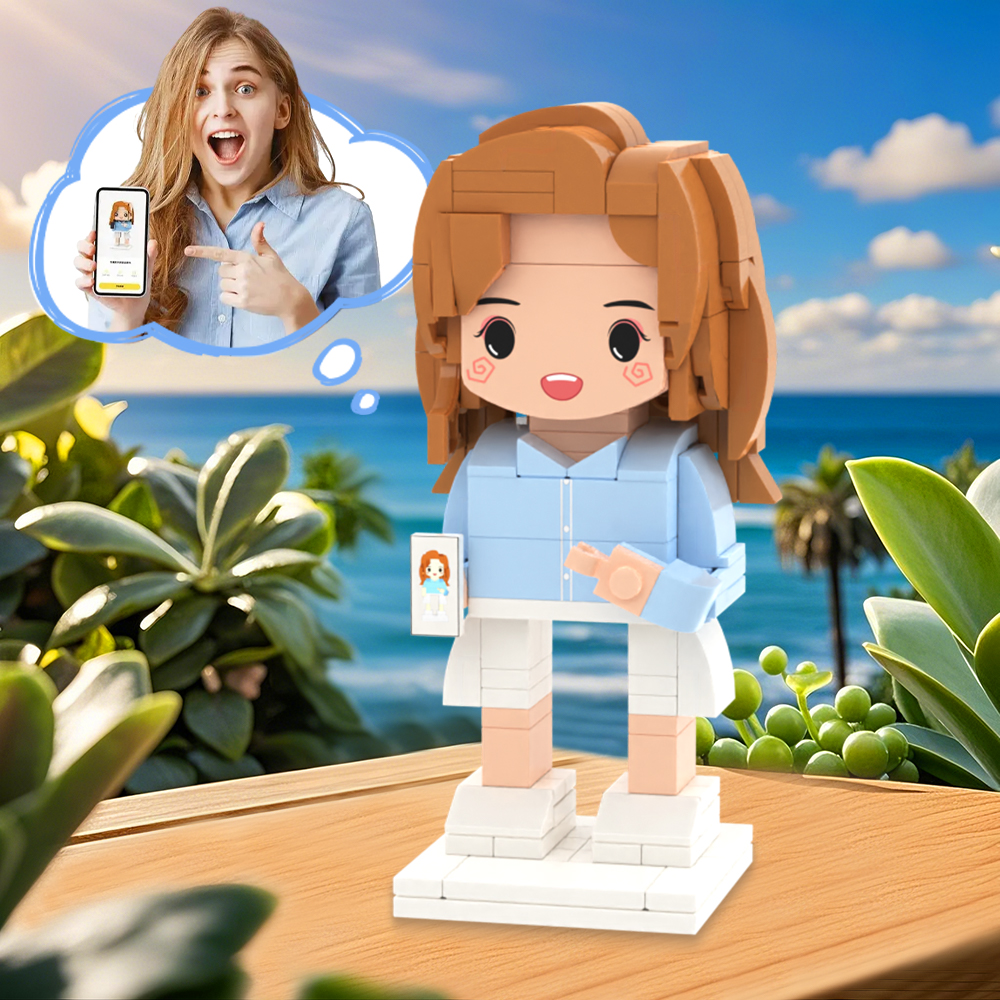Customizable Fully Body 1-4 People Custom Brick Figures