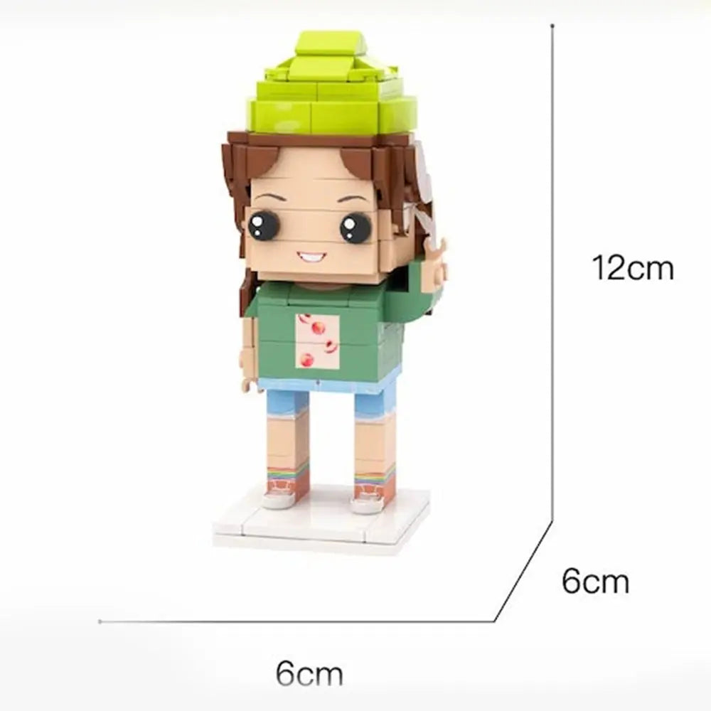Personalized Head Custom Text Brick Figures Holding Eye Chart Doctor's Day Gift Career Gift For Her