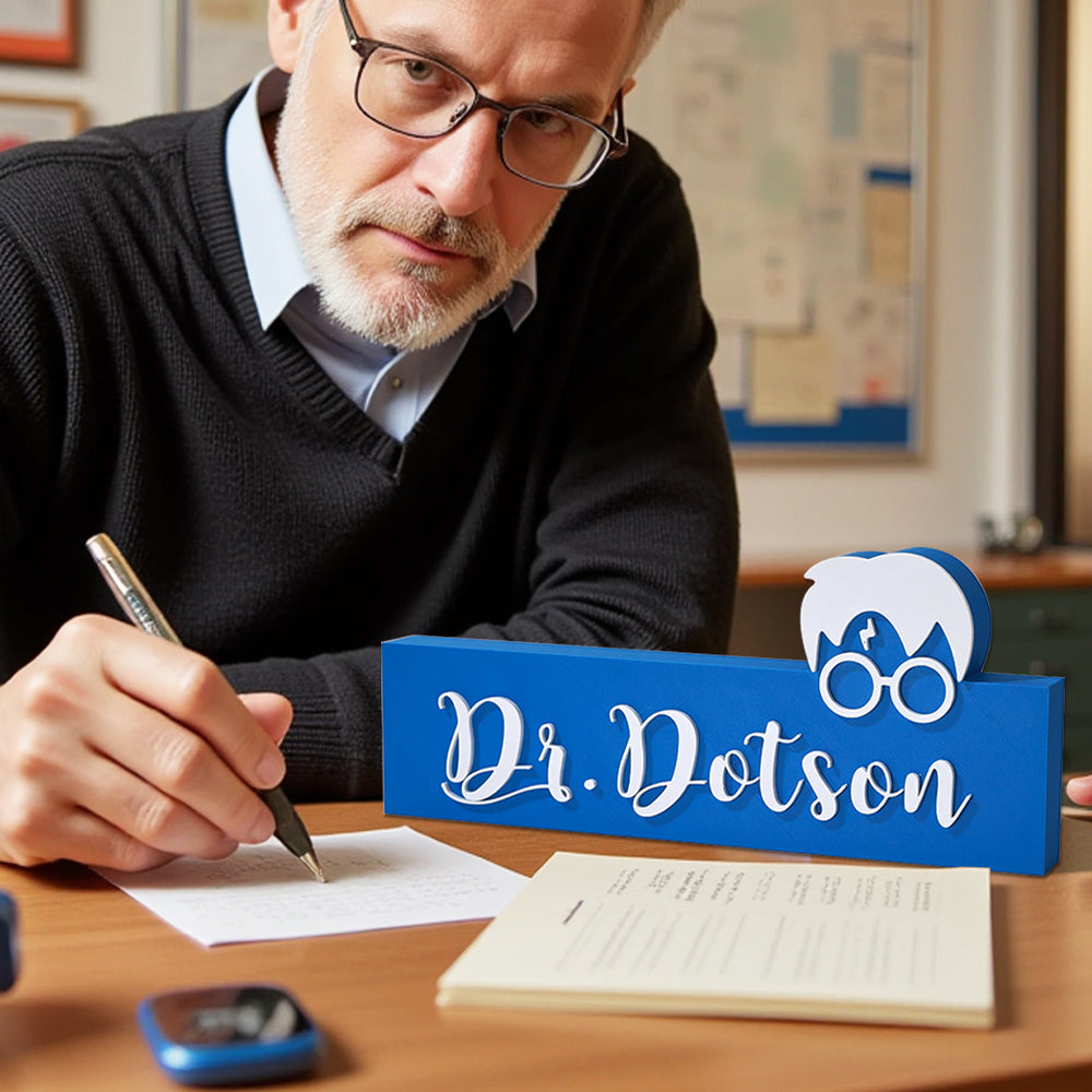 Personalized Wizard Name Sign – 3D Printed Teacher & Librarian Desk Gift