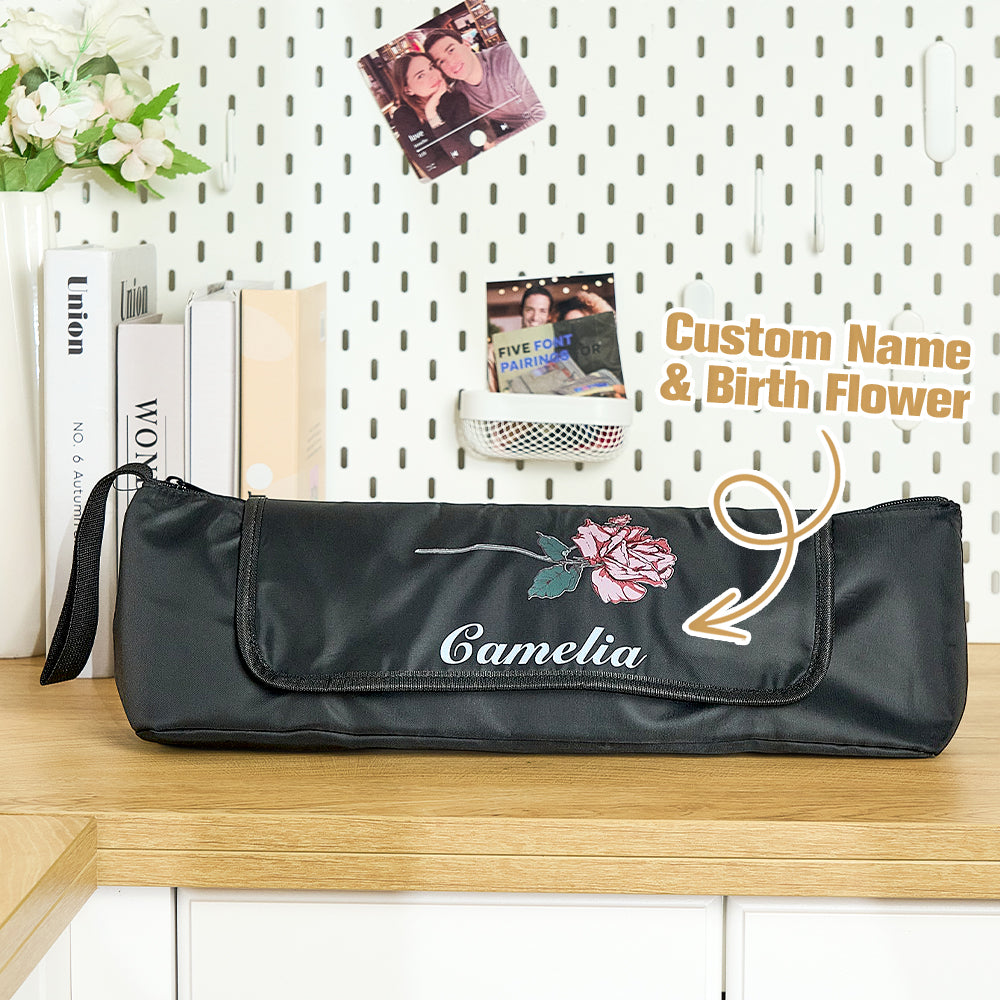 Personalized Birth Flower Heating Rod Storage Bag 1