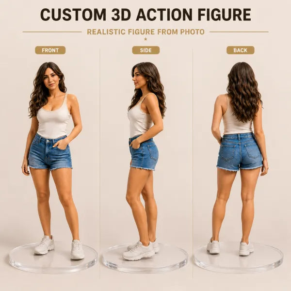 Custom 3D Photo Figurine with Display Box