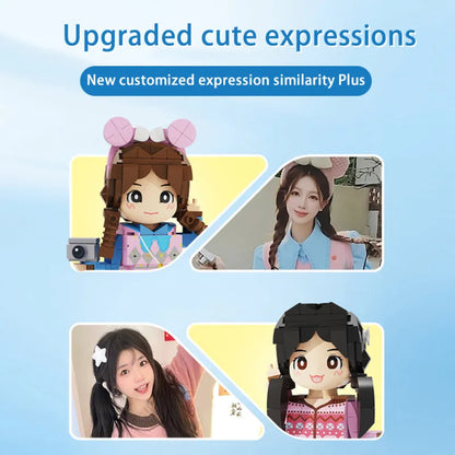 Full Body Customized 1 Person Duddu Brick Figures Valentine's Day Gift Birthday Gift