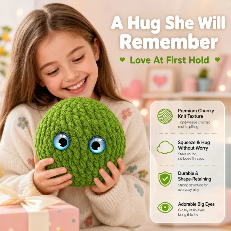MadeMine crochet bubble squishy ball, soft fidget toy with bubble textures, perfect for stress relief and sensory play