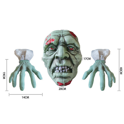 Cráneo artificial, cabeza de esqueleto, manos, adorno, regalo para fiesta temática de Halloween.