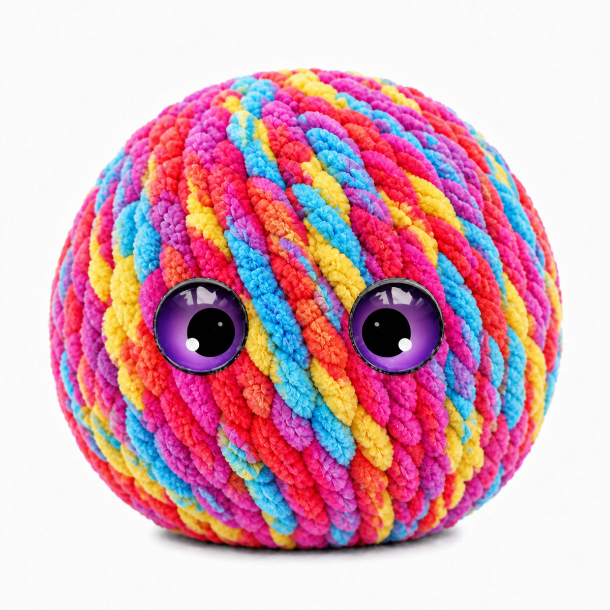 MadeMine crochet Bubble Squishy Ball, soft fidget toy with colorful textured surface, perfect for stress relief and sensory play.